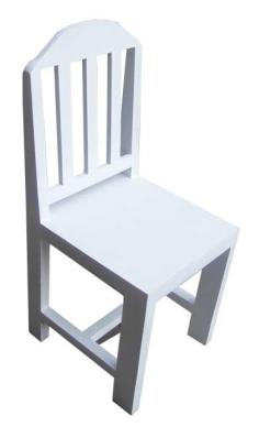 เก้าอี้ไม้สีขาว