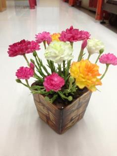 แพรเซี่ยงไฮ้  ดอกไม้ประดิษฐ์จากดินไทย