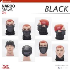 Naroo Mask หน้ากากผ้ากันแดด UV - X5 Black