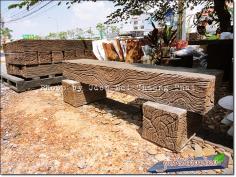 ที่นั่งไม้หมอนเทียม ขนาดใหญ่ 1.35 เมตร