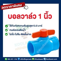 บอลวาล์ว? PVC วาล์ว ? แบบสวม? 1 นิ้ว