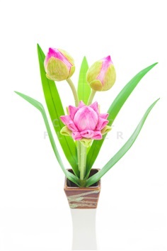 ดอกบัวประดิษฐ์จากดินไทย