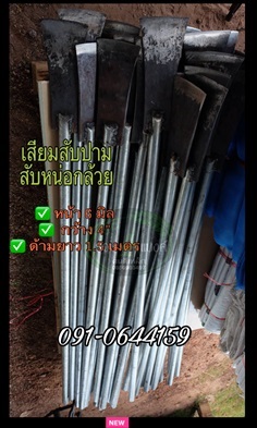 เสียมแทงปาล์ม สับหน่อกล้วย