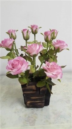 กุหลาบ ดอกไม้ประดิษฐ์จากดินไทย