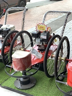 รถตัดหญ้าจักรยาน 2 ล้อ ยางตัน เครื่องยนต์เบนซิน 5.5 แรง