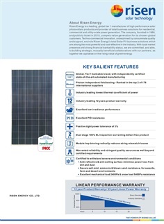 โซล่าเซลล์ 330w/ Risen