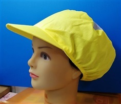 หมวกโรงงาน หมวกเก็บผม หมวกแม่ครัว หมวกตาข่ายบน สีเหลือง