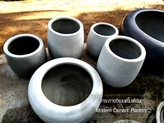 กระถางปูนซิเมนต์โมเดิร์น  |  Modern Cement Planters