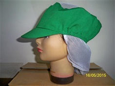 หมวกโรงงาน หมวกเก็บผม หมวกตาข่าย เสริมตาข่ายท้ายทอย สีเขียว