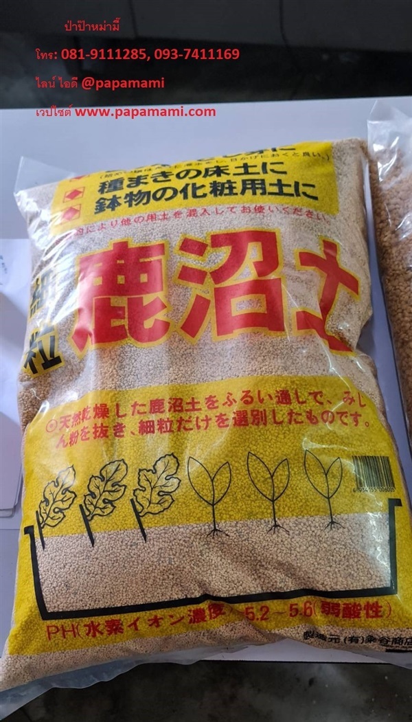 ดินญี่ปุ่น คานูมะ KANUMA สีเหลืองนวล ขนาด 14ลิตร ไซด์ S