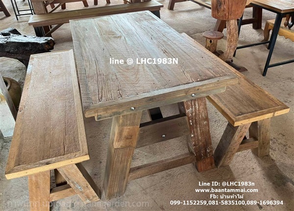 โต๊ะไม้ลายน้ำ โต๊ะไม้เนื้อแข็ง โต๊ะเก้าอี้สนาม โต๊ะเก้าอี้