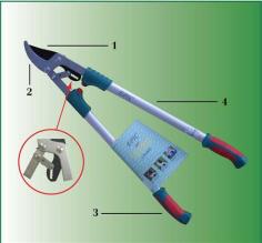 กรรไกรสำหรับตัด กิ่งไม้ ใบตัดแบบตัดผ่าน มีสปิง ด้าม PVC FGLLSC111 | AAA product - คลองสามวา กรุงเทพมหานคร