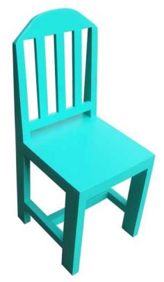 เก้าอี้ไม้สีเขียว
