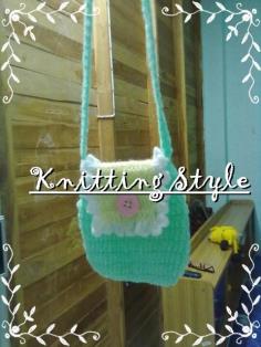 กระเป๋าใบน้อยๆห้อยคอไหมพรม | Knitting Style - เมืองเชียงใหม่ เชียงใหม่