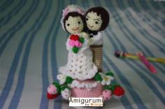 ตุ๊กตาถักคู่รักแต่งงาน | Amigurumi by Orange - เขาค้อ เพชรบูรณ์