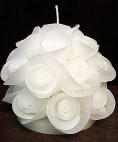 เทียนหอมช่อกุหลาบสีขาว f158 | เทียนหอม Design by Tang - คลองสามวา กรุงเทพมหานคร