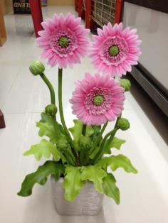 เยอบีร่า ดอกไม้ประดิษฐ์จากดินญี่ปุ่น