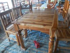 ชุดโต๊ะอาหาร 4 ที่นั่งไม้สัก | Dee Dee OTOP Design Lampang - แม่ทะ ลำปาง