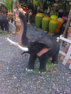 ช้างปูน | ร้านใบบัว สัตว์ปูนปั้น - ด่านช้าง สุพรรณบุรี