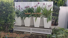 ระแนงกระถางแต่งสวน ระแนงบังตาข้างบ้าน ระแนงupvc