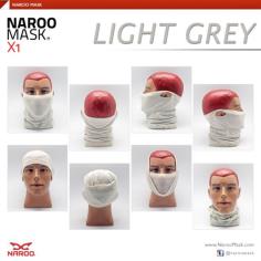Naroo Mask หน้ากากผ้ากันแดด UV - X1 Light Grey