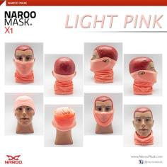 Naroo Mask หน้ากากผ้ากันแดด UV - X1 Light Pink