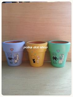 กระถางทรงกลมเล็ก(คอลเลคชั่นคู่รัก) | polka dot shop - สารภี เชียงใหม่