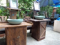 โต๊ะเคาน์เตอร์อ่างล้างมือในสวน | เฟอร์นิเจอร์สนามเรดวูด - เมืองราชบุรี ราชบุรี