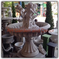 UB-0016 น้ำพุ 3 พี่น้องใหญ่ | Art Garden and Decor - บางใหญ่ นนทบุรี