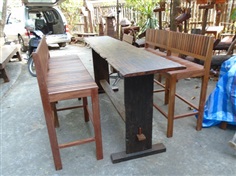 โต๊ะบาร์ไม้เก่า | เฟอร์นิเจอร์สนามเรดวูด - เมืองราชบุรี ราชบุรี