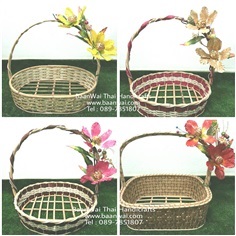 โบว์ติดกระเช้า ดอกไม้ รับทำโบว์ติดของขวัญ โบว์ติดของชำรวย  | Rattan At Home - จตุจักร กรุงเทพมหานคร