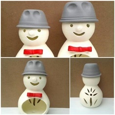 โคมไฟวางเทียนทรง Snowman | GreeneryHandmade - บางนา กรุงเทพมหานคร