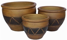 Color Clay Pot (กระถางดินเผาสีคละลาย)