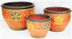 Color Clay Pot (กระถางดินเผาสีคละลาย)