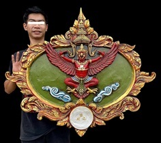 ซุ้มพญาครุฑมหาอำนาจ พญาครุฑแขวนผนัง ขนาด100x90cm