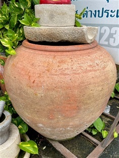 โอ่งแดง โอ่งปั้นดินเผา ศิลปะอยุธยา ตุ่มแดงโบราณ ใบ