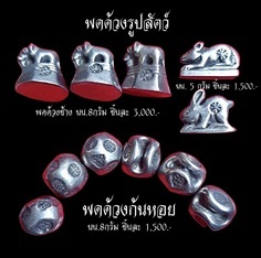 พดด้วงรูปทรงต่างๆ พดด้วงโบราณ พดด้วงช้าง พดด้วง