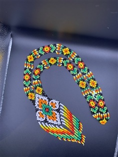 สร้อยคอลูกปัดมโนราห์ กว้าง2เซ็นติเมตร ยาว 24 นิ้ว