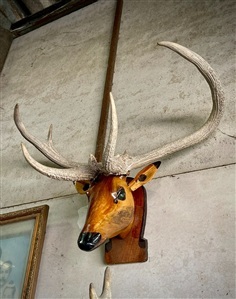 เขาละมั่งเก่าแท้ หัวละมั่งป่าแขวนผนัง เขากวาง