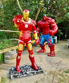 หุ่นจำลองฮีโร่ไอร่อนแมน หุ่นไอร่อนแมนไฟเบอร์กลาส