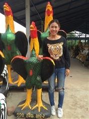 รูปปั้นไก่ชนสูง150cm