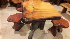 โต๊ะไม้มะค่า งานรากไม้