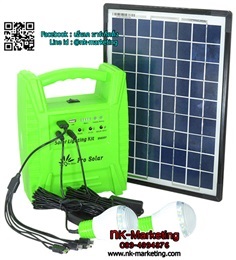 ชุดหลอดไฟโซล่าร์เซลล์ 10w PRO-SOLAR (DS-0307A) 