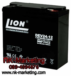 แบตเตอรี่ Deep Cycle 12v 24ah LION (DEV24-12)