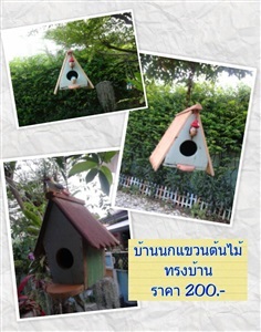 งานไม้ - บ้านนกแขวนต้นไม้ ทรงบ้าน | บ้านสวนปู่จี้ - เมืองนนทบุรี นนทบุรี