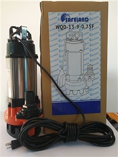 ปั้มน้ำไดโว่ไฟฟ้าแบบจุ่ม WQD13-9-0.7 พร้อมลูกลอยและสายไฟ8 ม