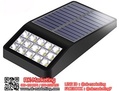 โคมไฟผนังโซล่าร์เซลล์ 15 LED แสงสีขาว (SL-860A)