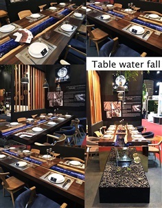 ม่านน้ำบนโต๊ะรับประทานอาหาร (Water Curtain on the Table) | laddagarden - ลาดหลุมแก้ว ปทุมธานี