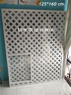 ระแนงบังตาริมระเบียง ระแนงupvcสำเร็จรูป ฉากระแนงบังตาupvc 