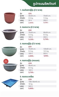กระถางแบบต่างๆ